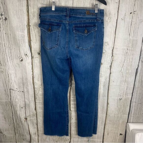 Kut from the Kloth Straight Leg Rough Hem Jeans Size 12   275 - Picture 7 of 10